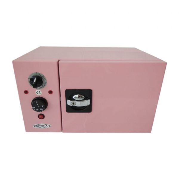 Egekırkan 10 LT Kuru Hava Isıtmalı Sterilize Makinesi Sterilizatör Cihazı Pembe Renk Özel Seri
