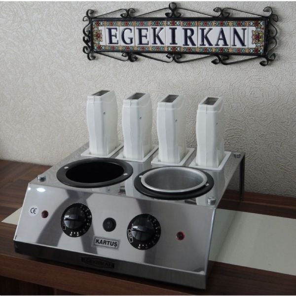 S504 Egekırkan 4+2 Kombine Konserve Kartuş Sir Ağda Makinesi Isıtıcı