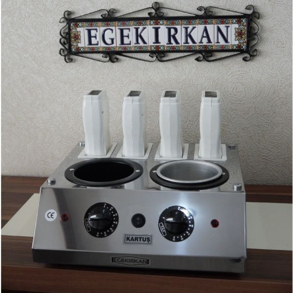 S504 Egekırkan 4+2 Kombine Konserve Kartuş Sir Ağda Makinesi Isıtıcı
