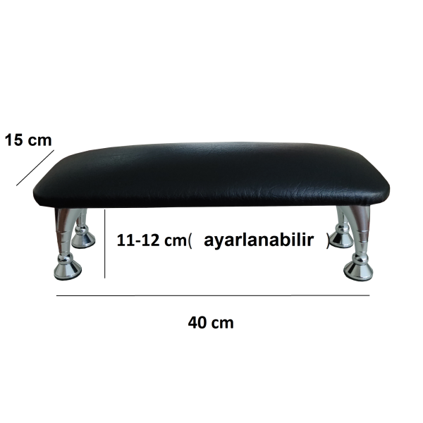 Egekırkan P500 Protez Tırnak Kalıcı Oje Manikür Minderi Yastığı Standı El Koyma Dayanağı Siyah