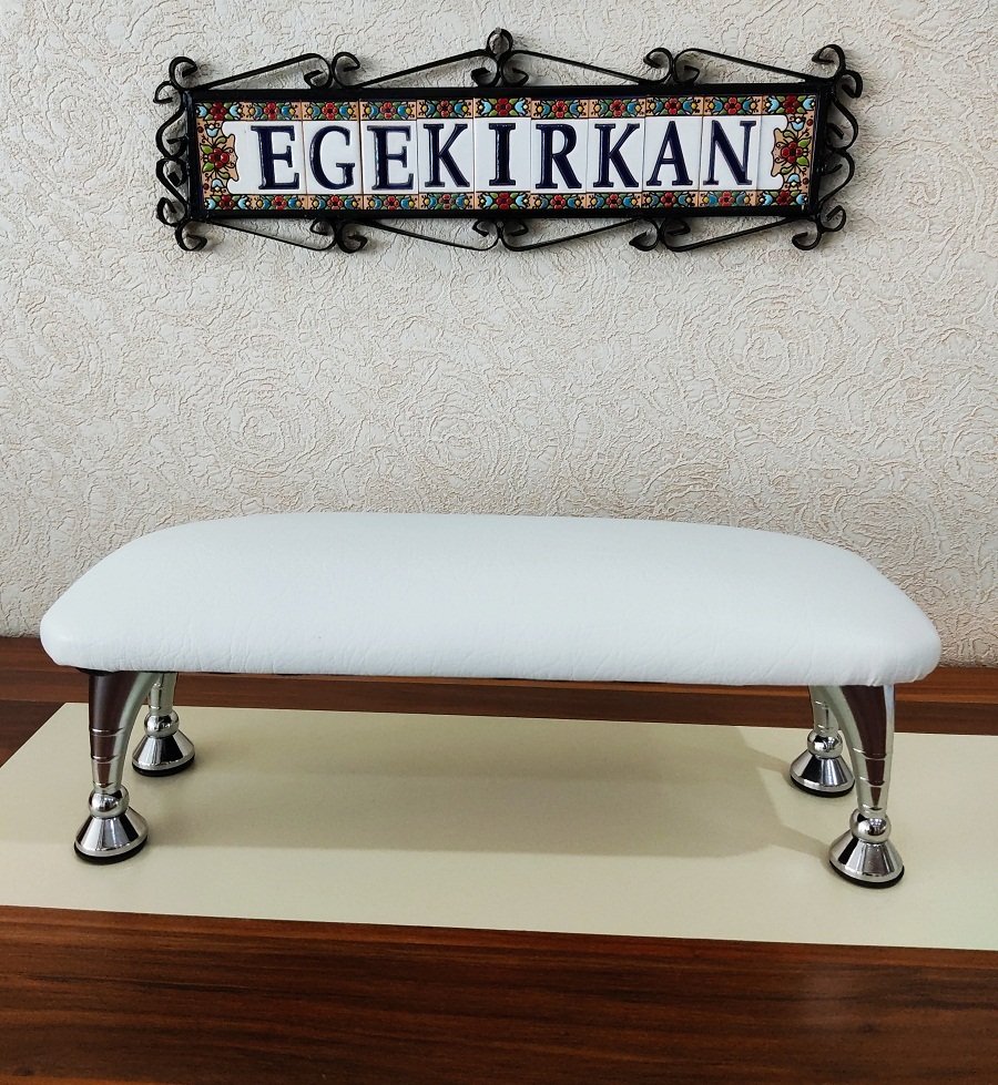 Egekırkan P500 Protez Tırnak Kalıcı Oje Manikür Minderi Yastığı Standı El Koyma Dayanağı Beyaz