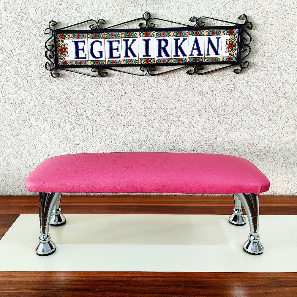 Egekırkan P500 Protez Tırnak Kalıcı Oje Manikür Minderi Yastığı Standı El Koyma Dayanağı Pembe