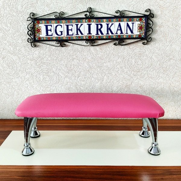 Egekırkan P500 Protez Tırnak Kalıcı Oje Manikür Minderi Yastığı Standı El Koyma Dayanağı Pembe