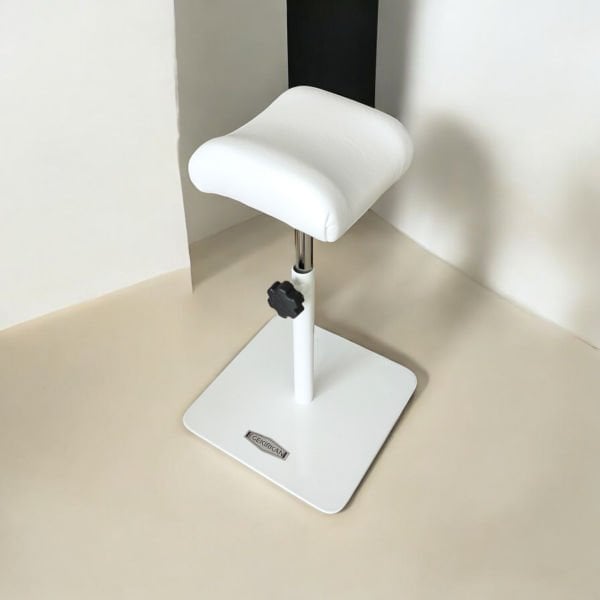 Kuaför Pedikür Ayaklığı Hareketli Başlıklı Pedikür Standı Ayağı Beyaz